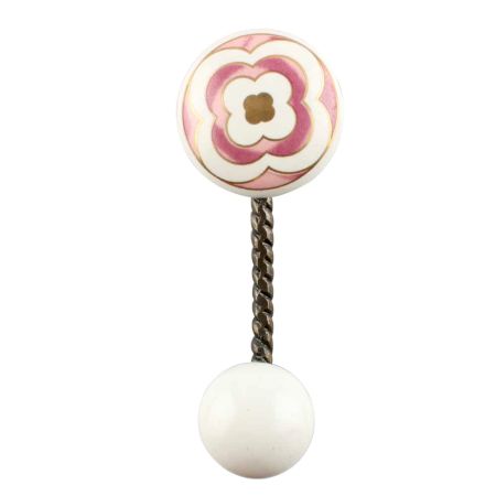 Pink Ceramic Floral Wall in Anique Fitting